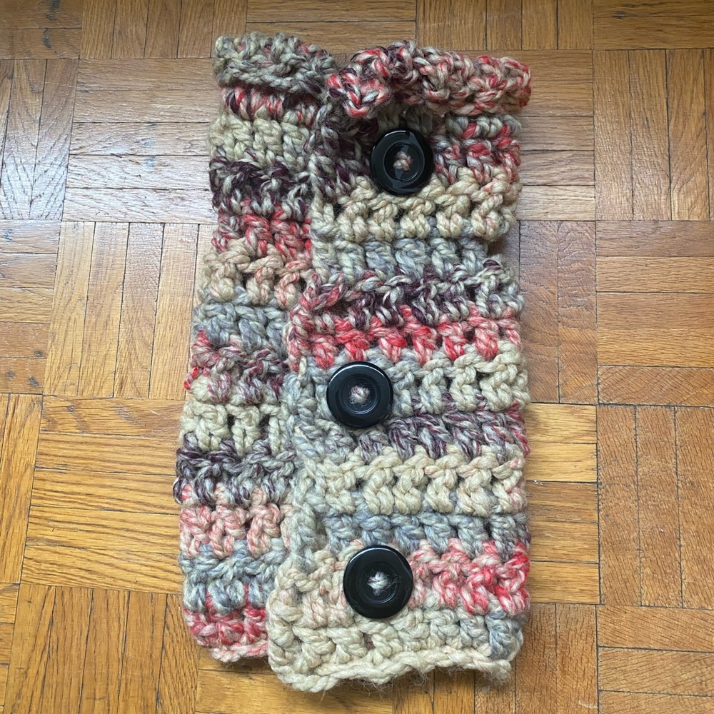 Wool blend knit dog sweater